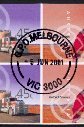 Australia SG2113b 2001 Outback Services Booklet Pane Fine Used