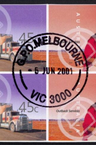 Australia SG2113b 2001 Outback Services Booklet Pane Fine Used