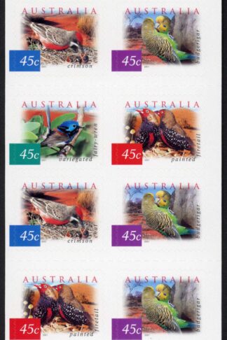 Australia SG2130b 2001 Fauna and Flora (4th series) Desert Birds Booklet pane