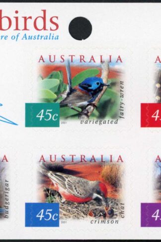 Australia SG2130a 2001 Desert Birds Sheetlet with Hafnia 01 Overprint U/M