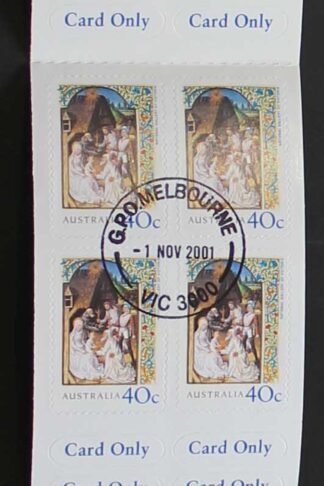 Australia SG2159a 2001 Christmas Booklet Pane Used