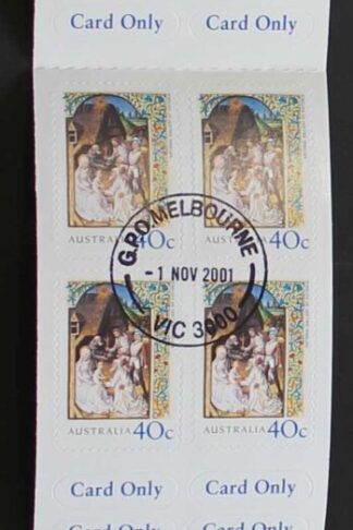 Australia SG2159a 2001 Christmas Booklet Pane Used