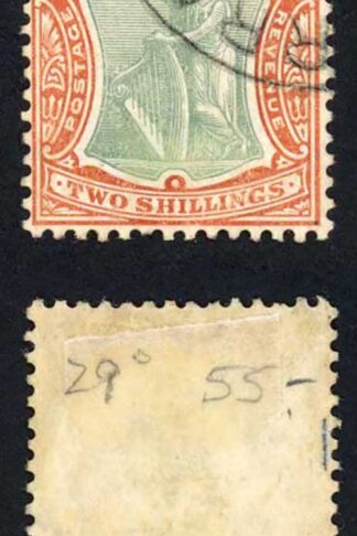 Montserrat SG31 2/- Green and Orange Cat 60 pounds