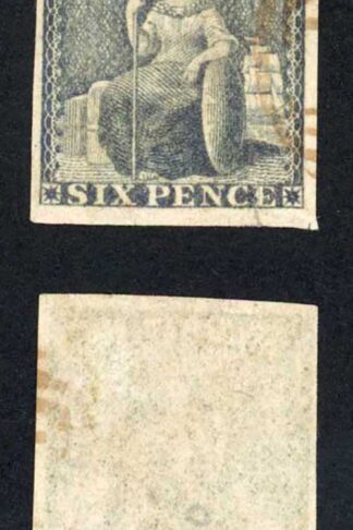 Mauritius SG33 6d Dull purple-slate Very Fine used Cat 70++ pounds
