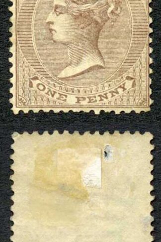 Mauritius SG57 1d Brown mint (part gum) wmk Crown CC Cat 100 pounds