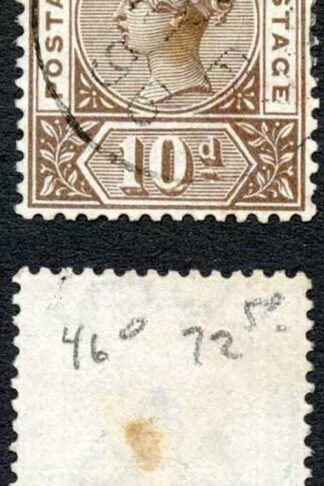 St Helena SG52 10d CDS (brown central stain) Cat 70 pounds