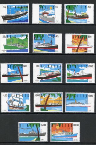 St Kitts-Nevis SG312/25 Ships set of 14 U/M Cat 27 pounds