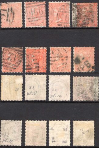 SG94 4d Vermilion Set of 8 plates (7 to 14) Cat 810 pounds