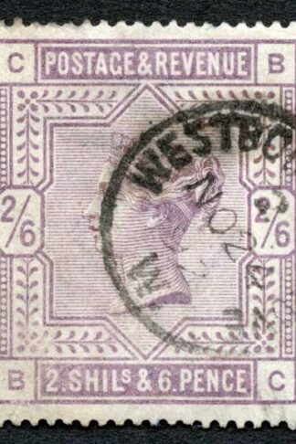 SG178 2/6d Lilac Fine used Cat 160 pounds