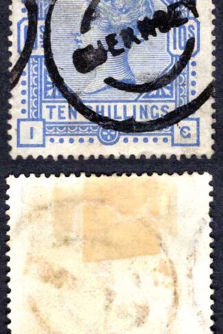SG183 10/- Ultramarine Fine used Cat 525 pounds