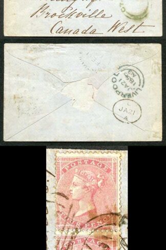 Pair of 4d Carmine SG62 on Cover to Canada