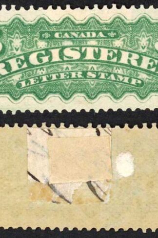 Canada Unitrade F2b 5c Yellow green Registered Stamp M/M (HM)