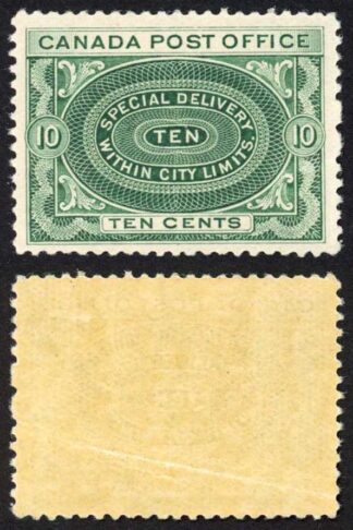 Canada Unitrade E1 10c Blue Green U/M (MNH) Light crease