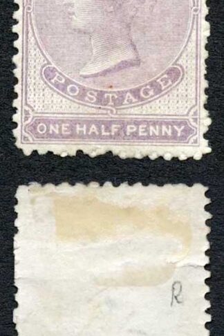 Ceylon SG18 1/2d No Wmk Perf 12.5 mint (only traces of gum) Cat 225 pounds