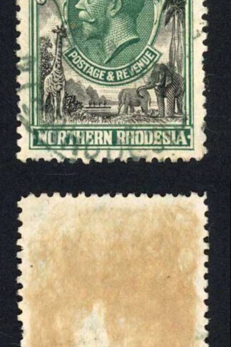 Northern Rhodesia SG12 2/6 Black and green Cat 18 pounds