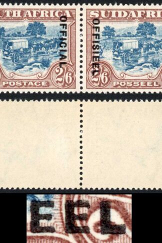South Africa SGO19b 2/6 Official Diaeresis Flaw (Afrikaans) M/M cat 1500 pounds