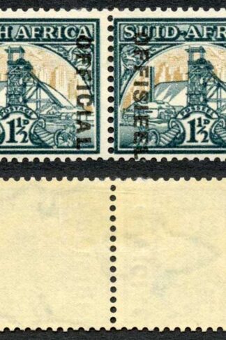 South Africa SGO33a 1 1/2d with and without DIAERESES Very RARE m/m
