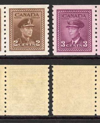Canada SG422 4c Carmine-lake Coil Join Strip of Four U/M Cat 56+++ pounds