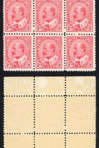Canada SG176 KEVII 2c Plate Block of 6 U/M (MNH)