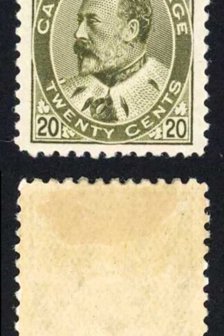Canada SG186 20c Deep Olive-green Well centred M/M (HM) Unitrade Cat 1350