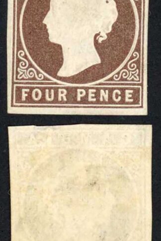 Gambia SG1 1869-72 QV 4d Brown No Wmk Imperf M/M