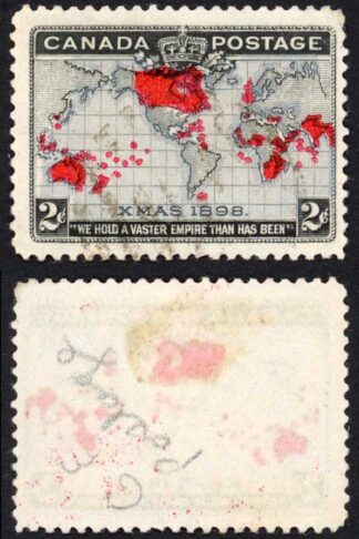 Canada 1898 Christmas major re-entry