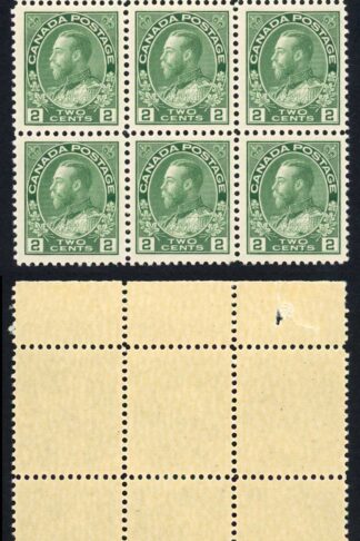 Canada SG247a 2c Deep Green plate Block Very Fine U/M (MNH) Unitrade Cat 540+++