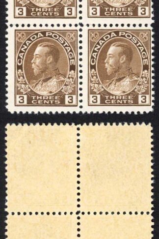 Canada SG204 3c Brown Mint Block bottom pair U/M