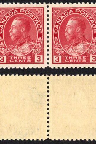 Canada SG248 3c carmine die 1 PAIR SUPERB M/M