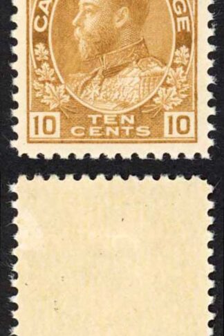 Canada SG254a 10c Yellow Brown Very Fine M/M (HM) Unitrade Cat 80