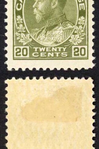 Canada SG213 20c Olive (Dry) Fine M/M Vat 45 pounds