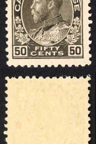 Canada SG215 50c Brown Black (Wet) Very Fine M/M (HM) Unitrade Cat 350