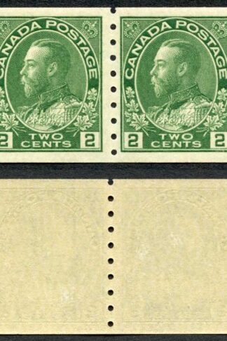 Canada SG257 2c Green (Dry) Imperf x perf 8 Very Fine U/M (MNH) Unitrade Cat 225