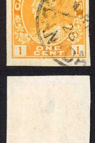 Canada SG259 1c Chrome-yellow IMPERF PAIR Cat 70 pounds