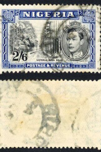 Nigeria SG58 KGVI 2/6 Perf 13 x 11.5 Fine used Cat 26 pounds