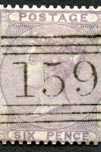 SG68 6d Lilac Re-perfed but very fine postmark Cat 120 pounds