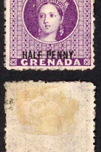 Grenada SG21d Half-penny Deep Mauve No Hyphen Mint (part gum) Cat 190 pounds