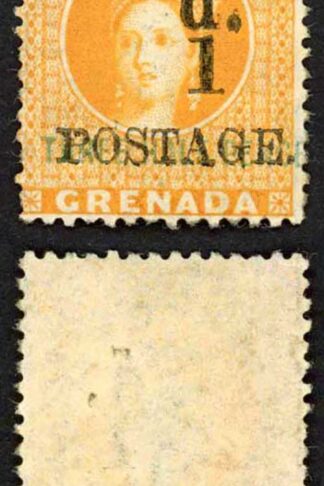 Grenada SG37 1d on 1 1/2d Orange FRESH M/M Cat 60 pounds