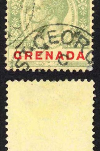 Grenada SG100a 5/- Green and red on pale yellow Cat 75 pounds