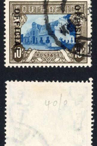 South Africa Officials 1935-49 SGO29 10s blue and sepia OFFICIAL left used