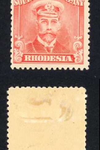 Rhodesia 1913-19 SG195 1d rose-red IMPERF gutter margin at top VFM