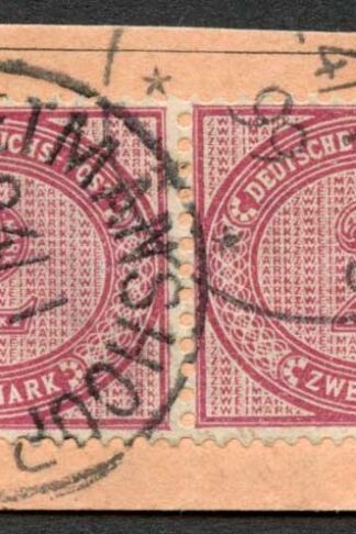 GSWA 1892-9 SGZ14 2m deep claret pair VFU on piece KEETMANSHOOP pmks