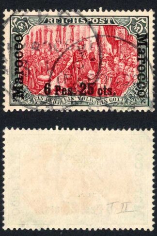 POs in Morocco 1900 SG19 6p.25c on 5m lake and black type I VFU cat 425 pounds