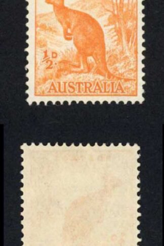 Australia SG228cb 1/2d No Wmk Coil Strip inc Join and Sky Retouched Cat 359++