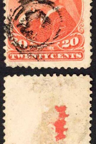 Canada SG115 1893 20c Vermilion Creased Cat 75 Pounds