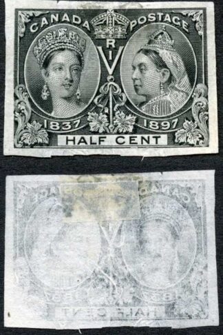 Canada SG121 1/2c Diamond Jubilee Proof on India Paper (normal creases)