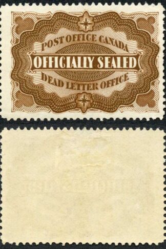 Canada Dead Letter Office OX1 Hinged Mint F-VF