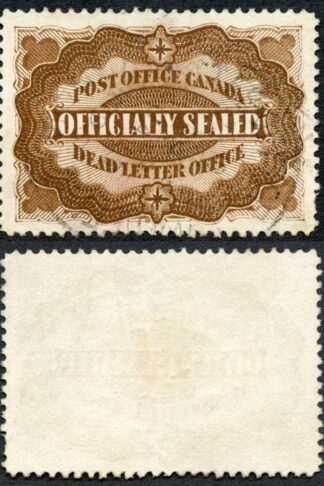 Canada Dead Letter Office OX1 Fine used (no creases)