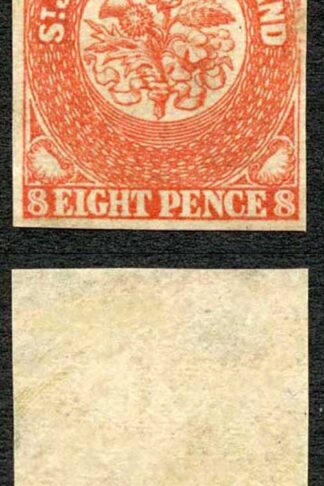 Newfoundland SG22 8d Rose-lake DEEP SHADE on Opaque paper part gum