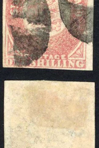 Newfoundland SG23 1/- Rose-Lake Fine used Cat 300 pounds